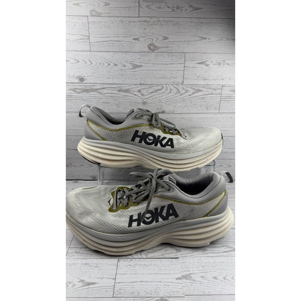 Hoka One One Bondi 8 1127953 SHMS Harbor Mist Gray 14 4E Mens Running Shoes #352